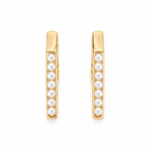 Slim Bar Pearl Earrings