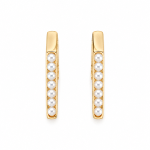 Slim Bar Pearl Earrings