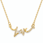 Crystal Script Necklace