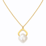 Baroque Pearl Open Frame Necklace