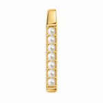 Close-up of the Slim Bar Pearl Earrings