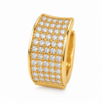 Close-up of the Wide Pavé Gold-Tone Hoop Earrings