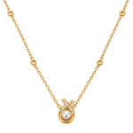Pearl Loop Ring Station Necklace