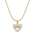 Amore Bow Heart Necklace