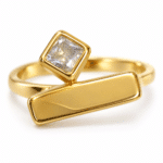Close-up of the Geometric Bar Ring