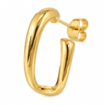 Close-up of the Open U Hoop Earrings