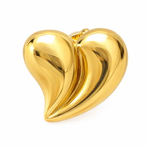 Close-up of the Swirl Heart Studs