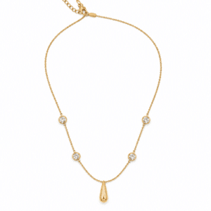 Teardrop Station Necklace
