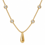 Close-up of the Teardrop Station Necklace