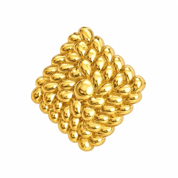 Close-up of the Beaded Diamond Studs