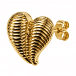 Close-up of the Ribbed Heart Studs