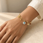 Evil Eye Charm Cuff Bracelet, view 2