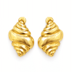Conch Shell Gold Earrings