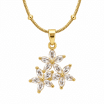 Close-up of the Flora Bloom Pendant Necklace