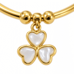 Close-up of the Flora Pearl Charm Kada