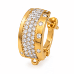 Close-up of the Crystal Pavé Band Earrings
