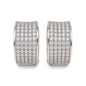 Silver tone Lumina Pavé Hoop Earrings