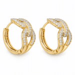 Twisted Crystal Pavé Hoops