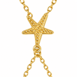 Macro view of the textured starfish pendant detail
