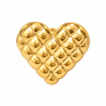 Close-up of the Quilted Heart Studs
