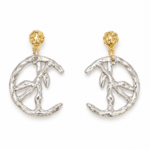 Branch Circle Silver-Tone Drop Earrings