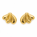 Shell-Kissed Gold Studs