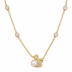 Swan Lake Gold Pearl Necklace