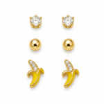Trio Banana Stud Set