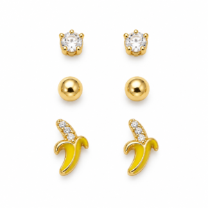 Trio Banana Stud Set